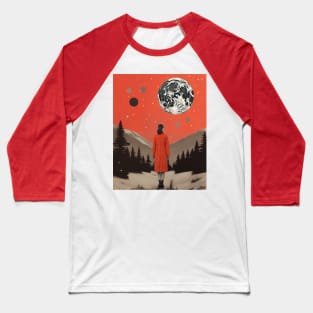 Make a mystical wish to the full moon (girl) Baseball T-Shirt